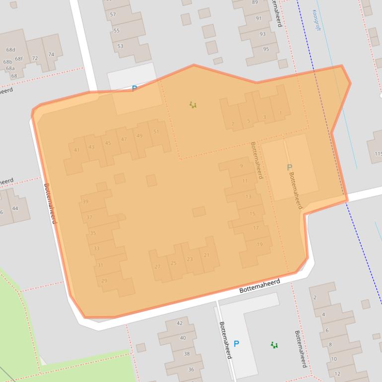 Kaart van postcodegebied 9737NA.