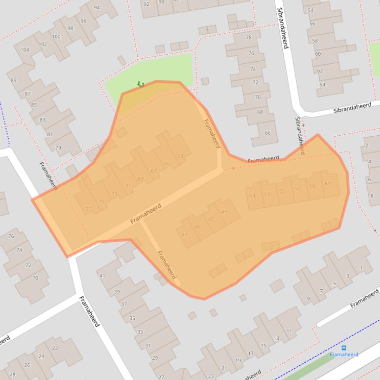 Kaart van postcodegebied 9737NJ.