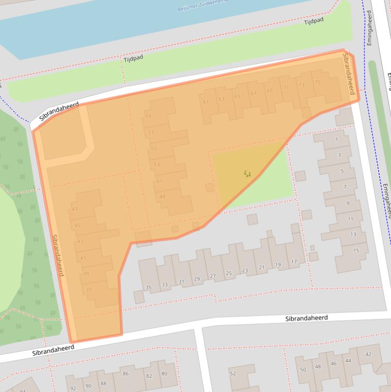 Kaart van postcodegebied 9737NR.
