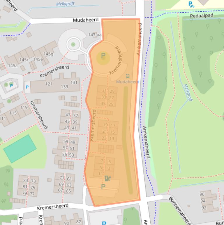 Kaart van postcodegebied 9737PJ.