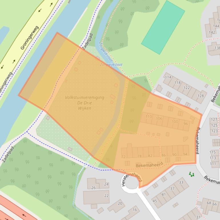 Kaart van postcodegebied 9737PW.