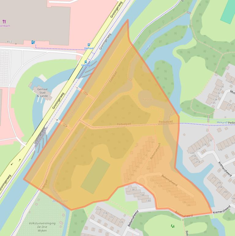 Kaart van postcodegebied 9737PZ.