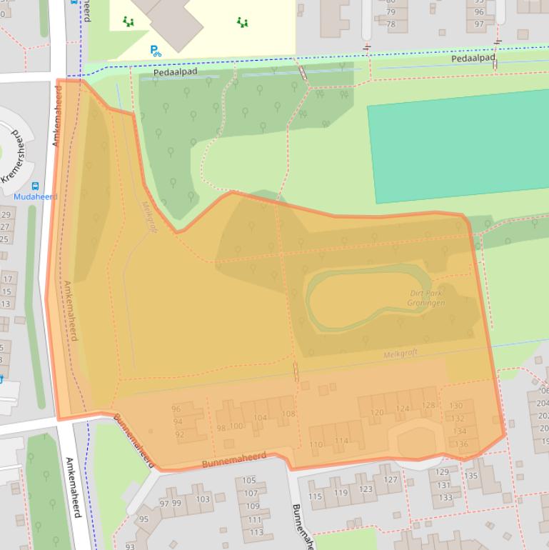 Kaart van postcodegebied 9737RG.