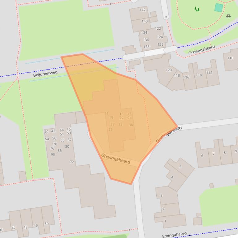 Kaart van postcodegebied 9737SC.