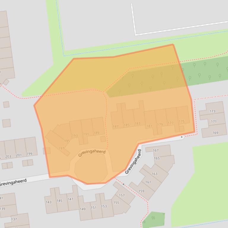 Kaart van postcodegebied 9737SL.