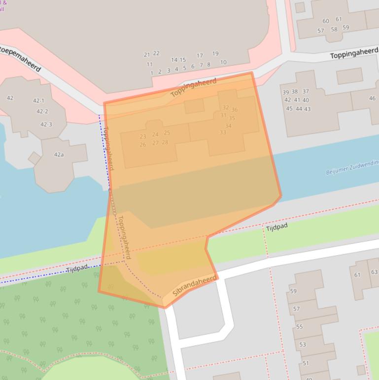 Kaart van postcodegebied 9737TS.