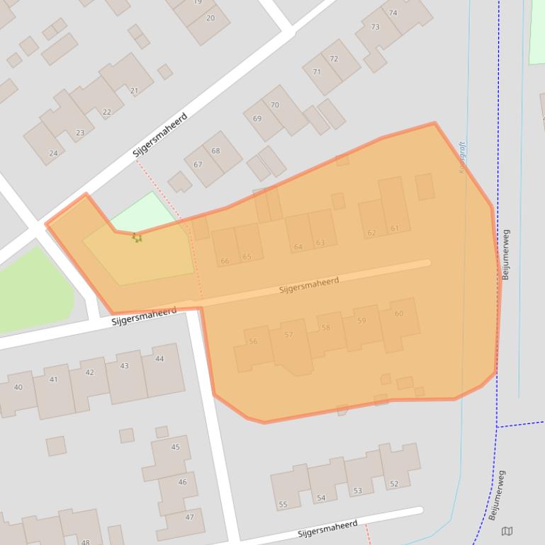 Kaart van postcodegebied 9737VG.