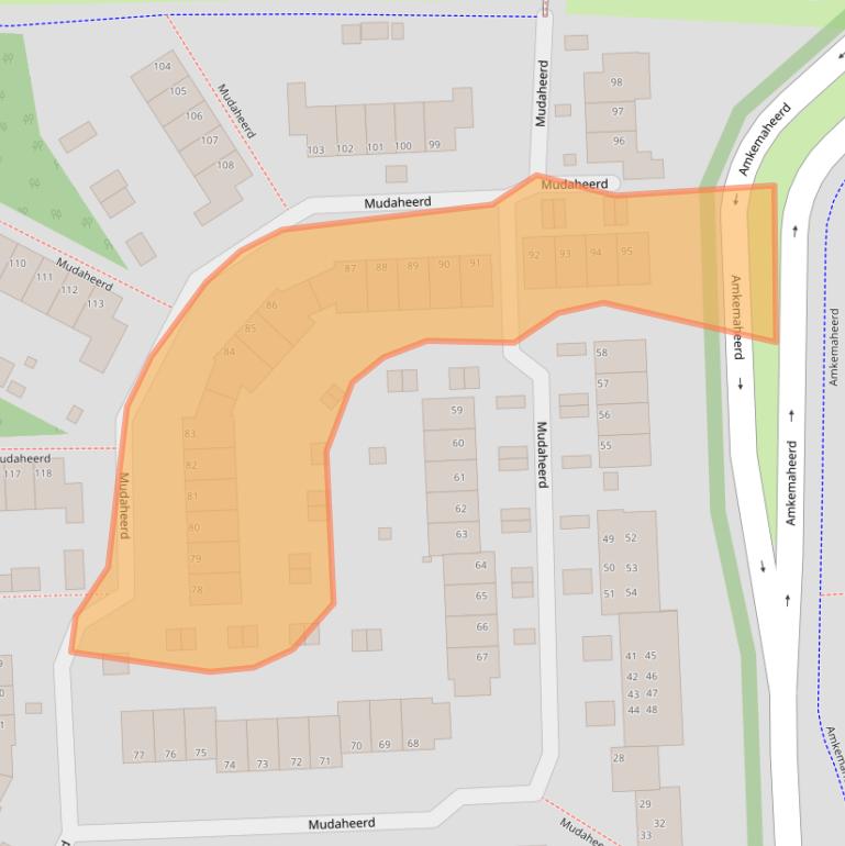 Kaart van postcodegebied 9737XC.