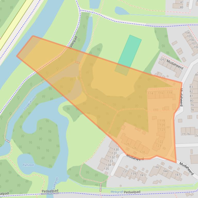 Kaart van postcodegebied 9737XE.