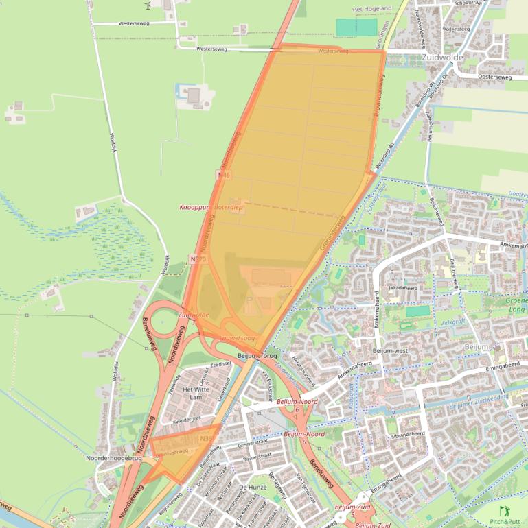 Kaart van postcodegebied 9738AB.