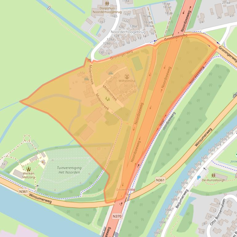 Kaart van postcodegebied 9738AC.