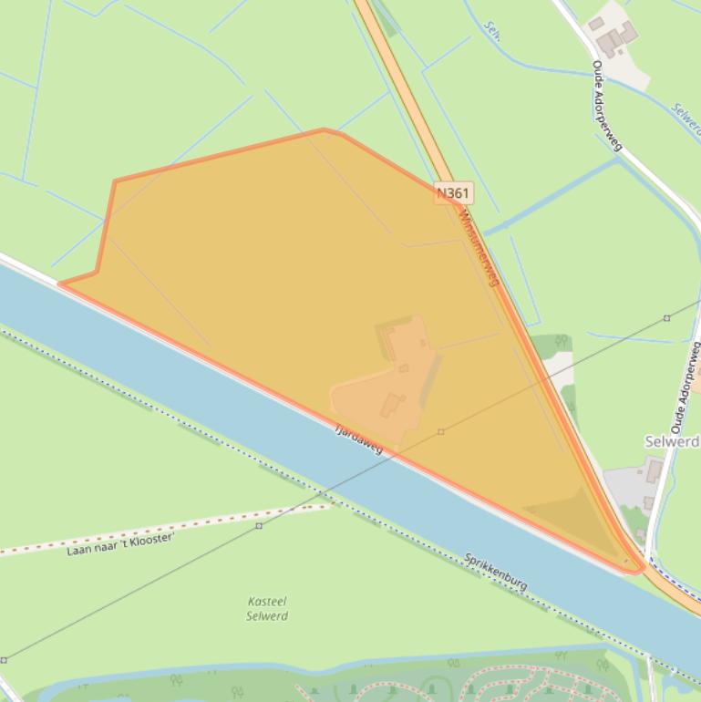 Kaart van postcodegebied 9738TA.