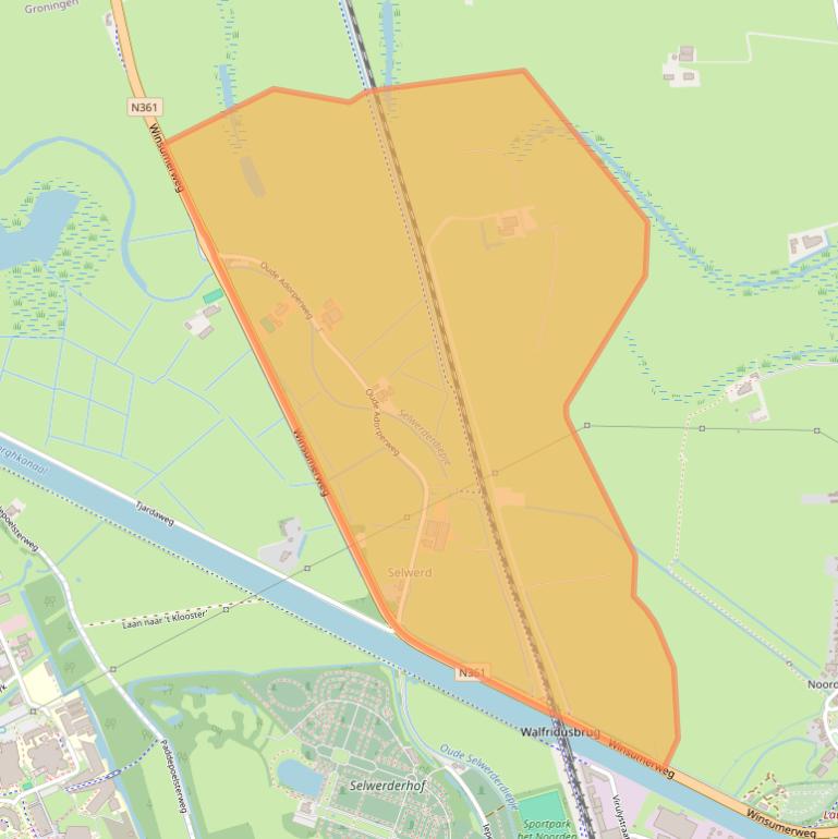 Kaart van postcodegebied 9738TB.