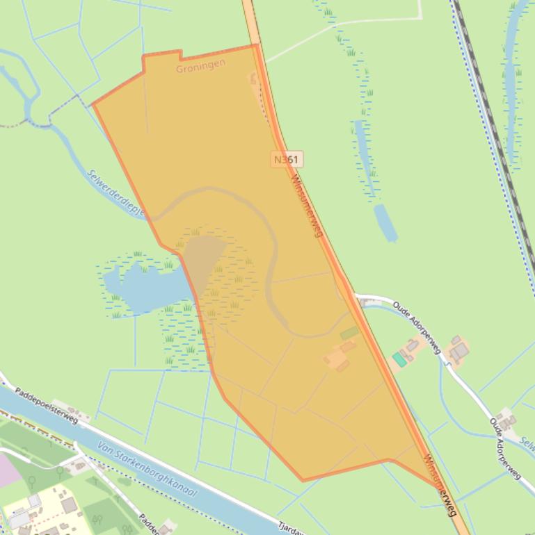 Kaart van postcodegebied 9738TD.