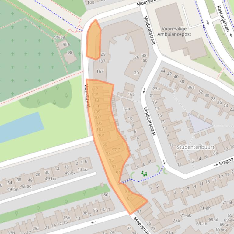 Kaart van postcodegebied 9741AB.