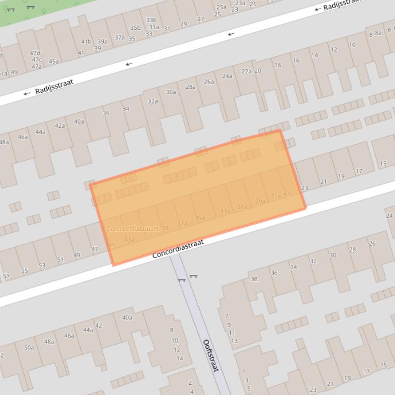 Kaart van postcodegebied 9741BB.