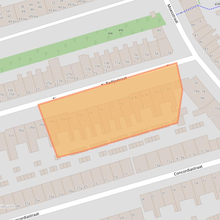 Kaart van postcodegebied 9741BN.