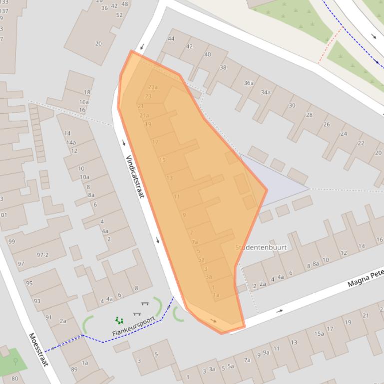 Kaart van postcodegebied 9741CK.