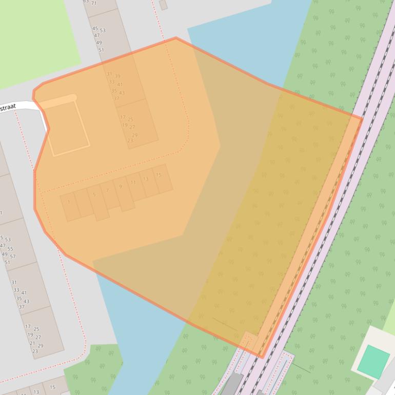 Kaart van postcodegebied 9741EA.