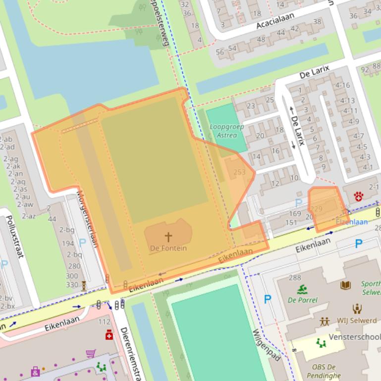 Kaart van postcodegebied 9741EZ.