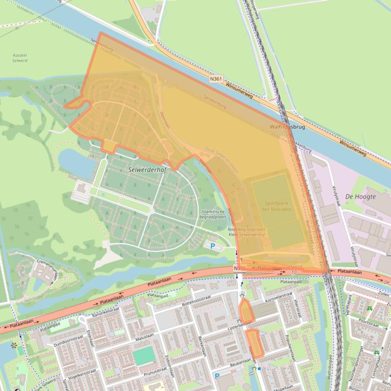 Kaart van postcodegebied 9741GB.