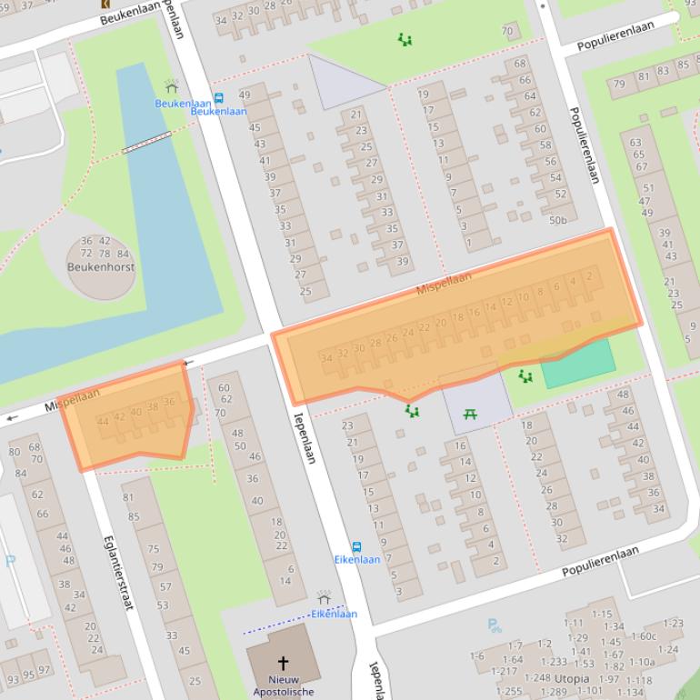 Kaart van postcodegebied 9741GK.