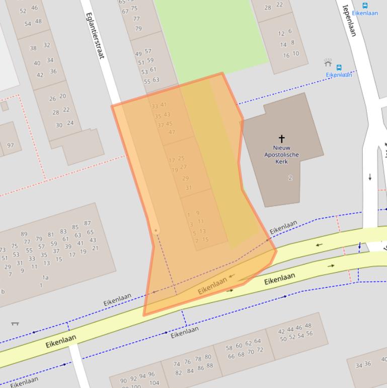 Kaart van postcodegebied 9741GM.