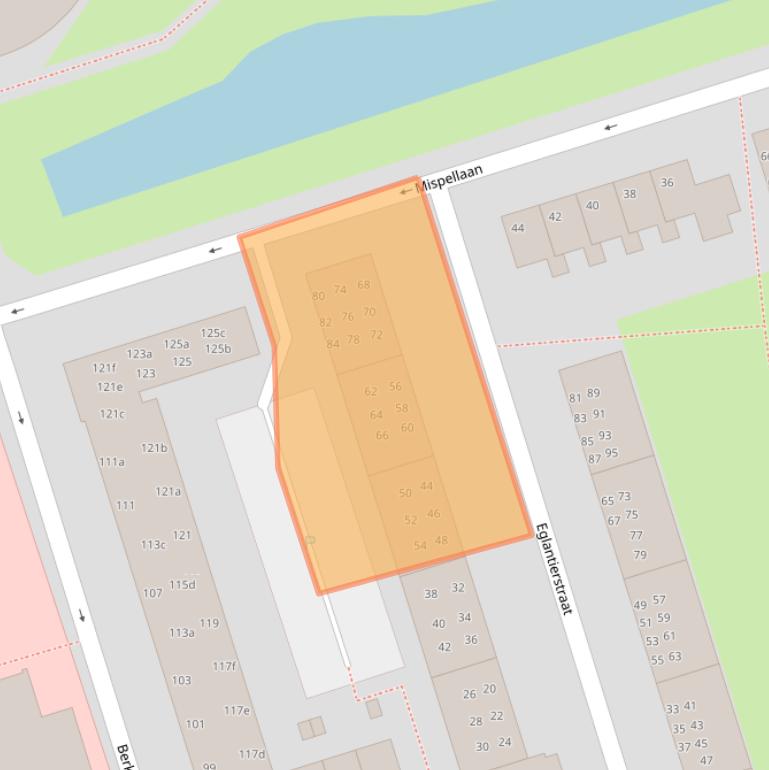 Kaart van postcodegebied 9741GR.