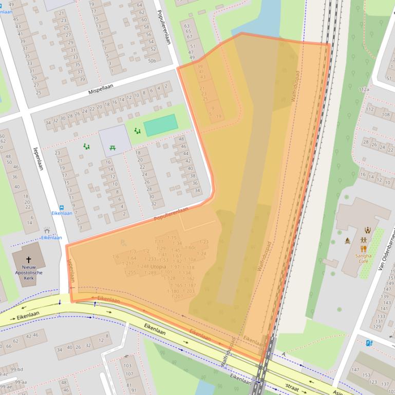 Kaart van postcodegebied 9741HA.