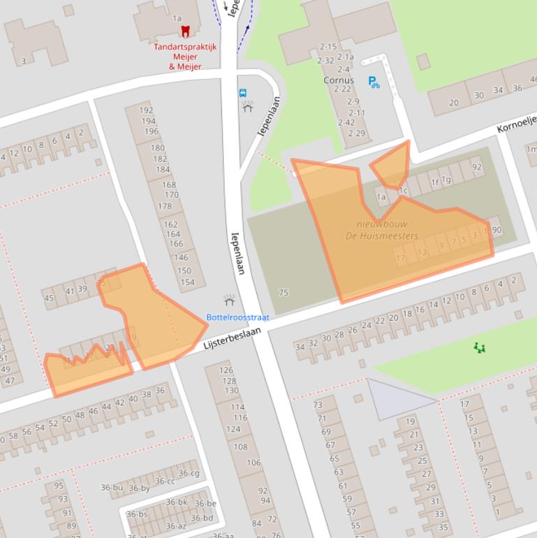 Kaart van postcodegebied 9741HN.