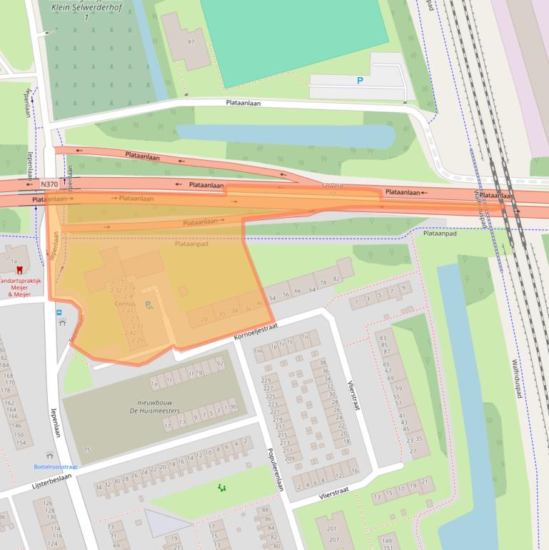 Kaart van postcodegebied 9741JB.