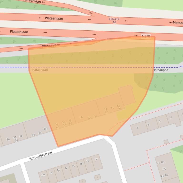 Kaart van postcodegebied 9741JC.