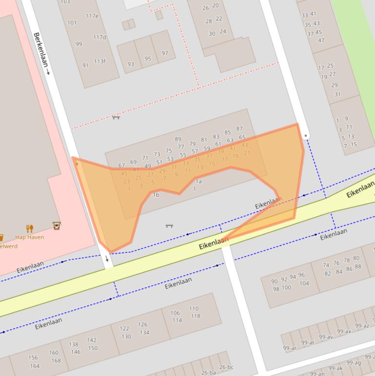 Kaart van postcodegebied 9741JK.