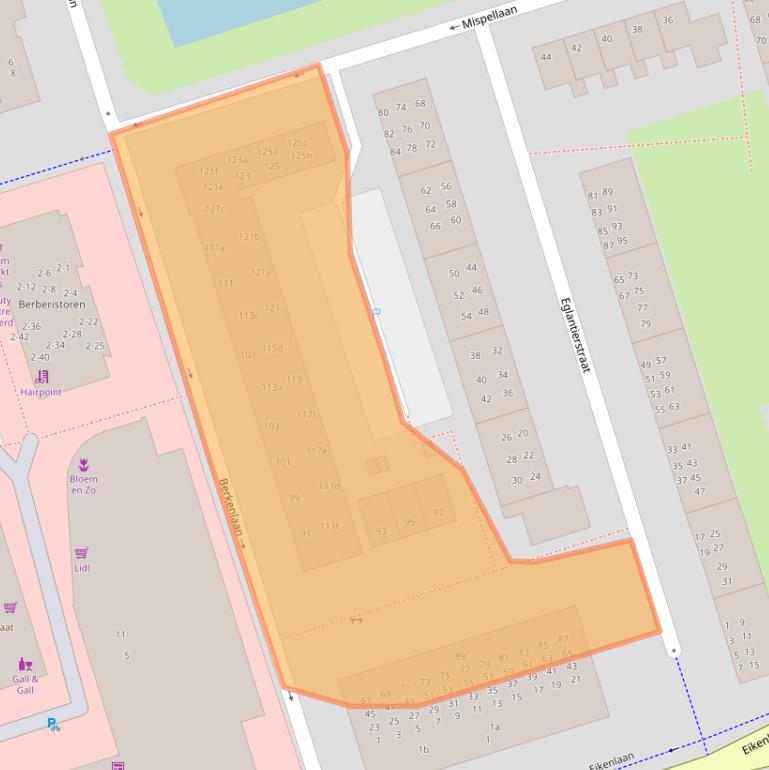 Kaart van postcodegebied 9741JL.