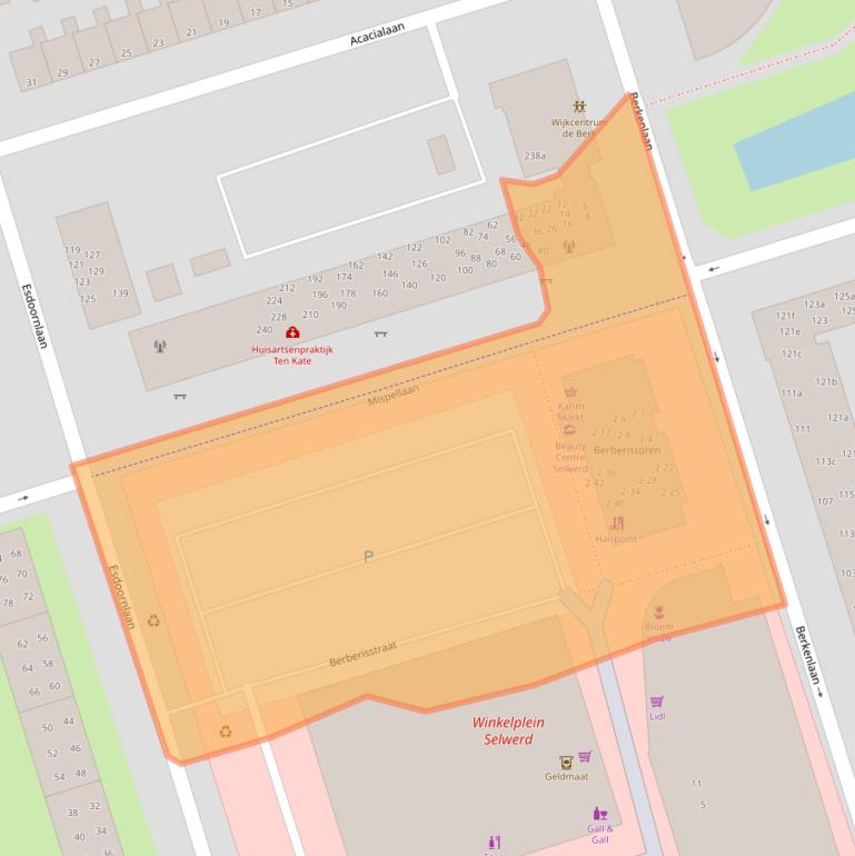 Kaart van postcodegebied 9741JP.