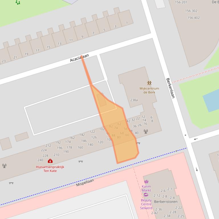 Kaart van postcodegebied 9741JR.