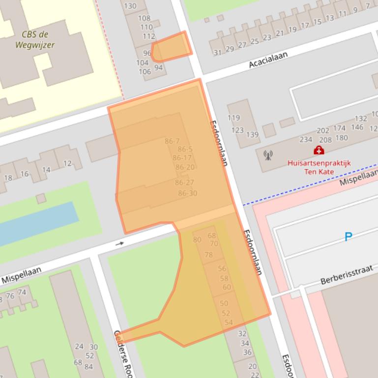 Kaart van postcodegebied 9741KE.