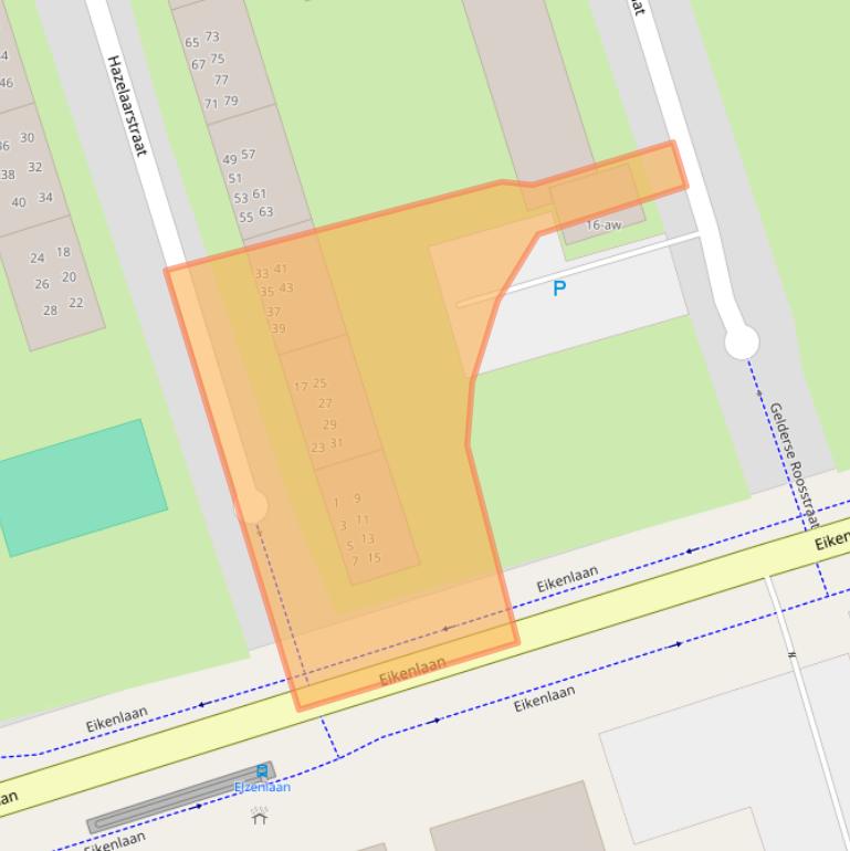 Kaart van postcodegebied 9741KP.