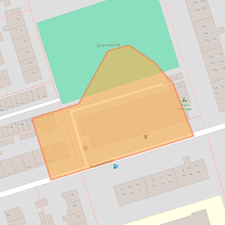 Kaart van postcodegebied 9741LB.