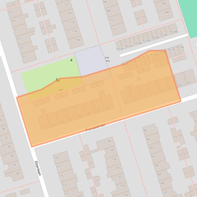 Kaart van postcodegebied 9741LC.