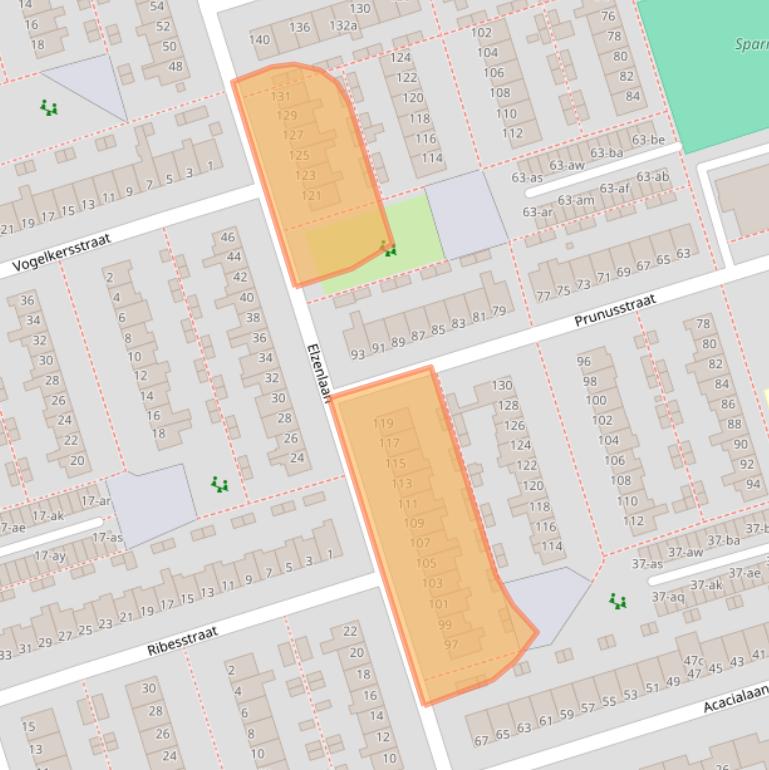 Kaart van postcodegebied 9741NC.