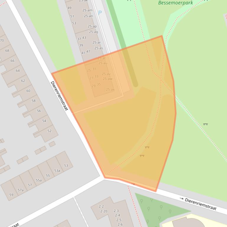 Kaart van postcodegebied 9742AA.