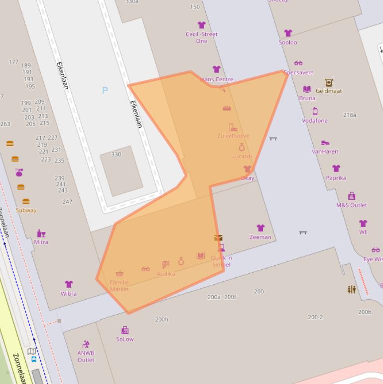 Kaart van postcodegebied 9742AL.