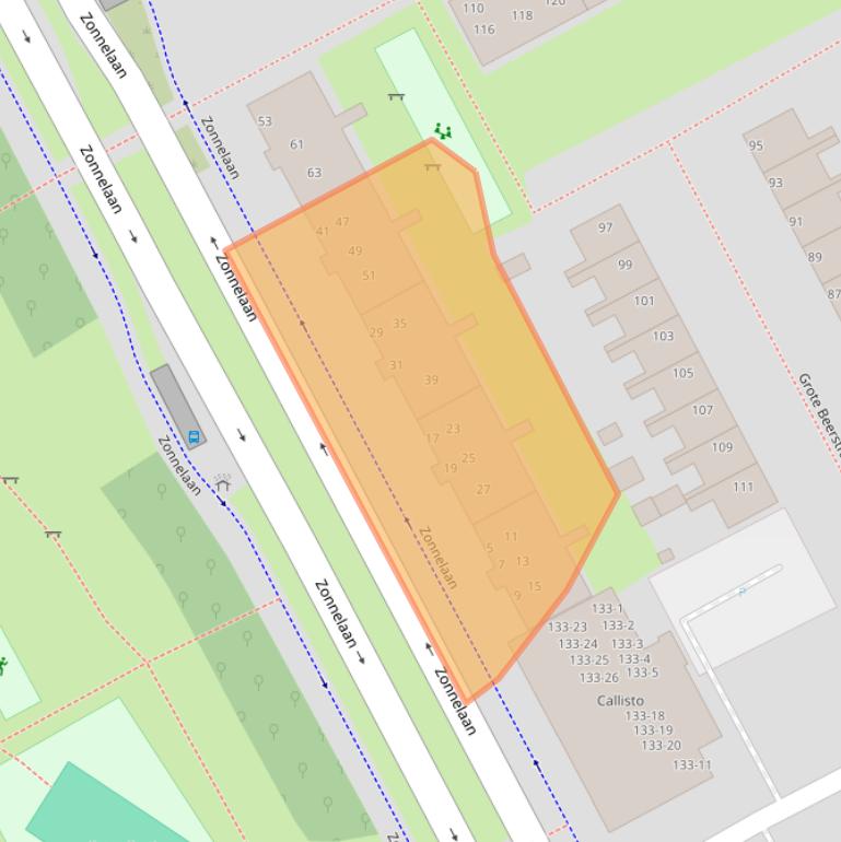 Kaart van postcodegebied 9742BA.