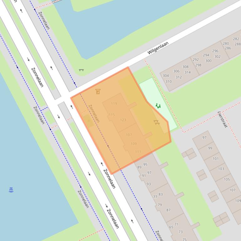 Kaart van postcodegebied 9742BC.