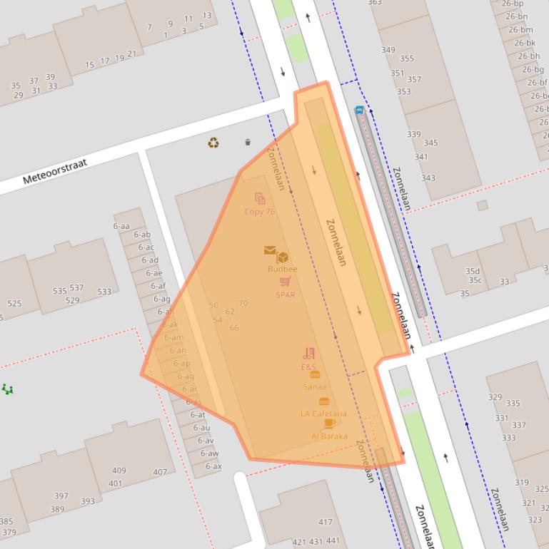 Kaart van postcodegebied 9742BN.