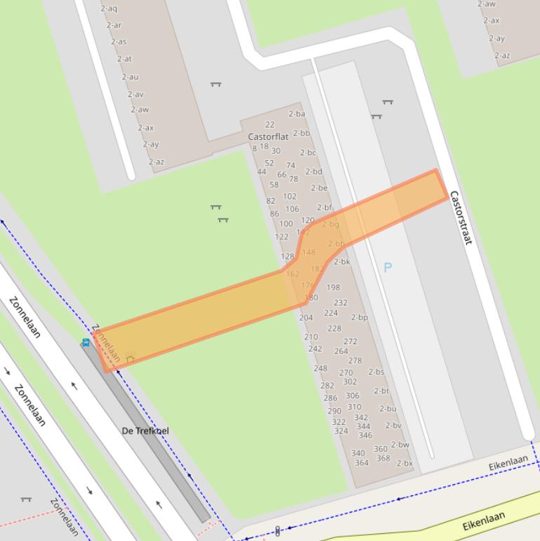 Kaart van postcodegebied 9742BT.