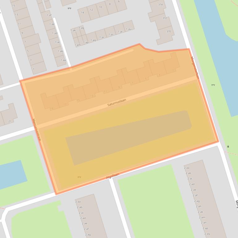 Kaart van postcodegebied 9742EA.