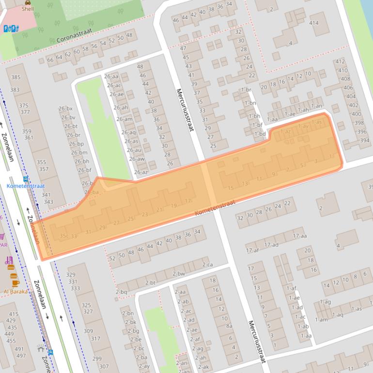 Kaart van postcodegebied 9742EC.