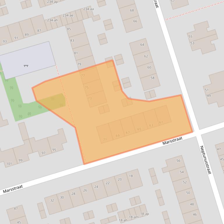 Kaart van postcodegebied 9742EL.